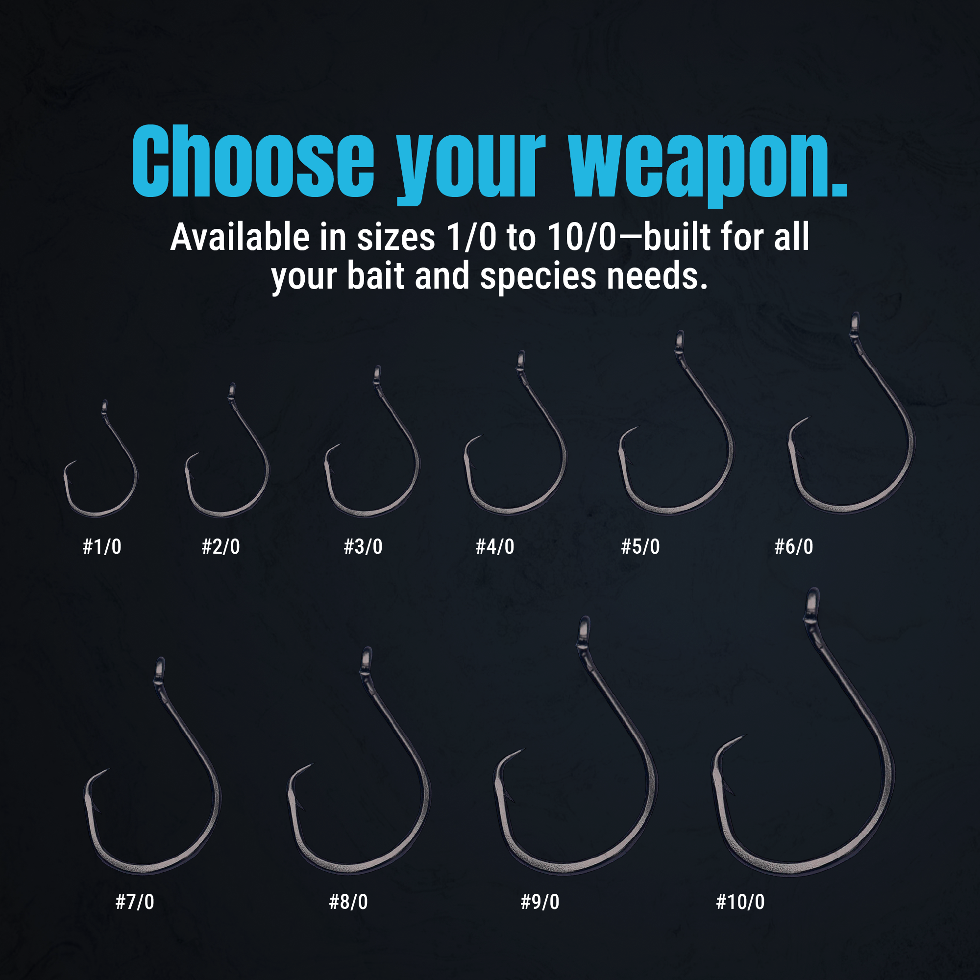 Reaction Tackle Heavyweight Catfish Circle Hooks - Offset Octopus Hooks (25 Pack) - New - Reaction Tackle