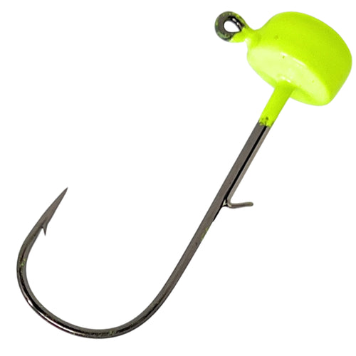 Reaction Tackle Tungsten Ned Rig Jig Heads 5-Pack - Mushroom Head Weedless For Bass Fishing (1/4oz, White, EWG)