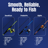 Reaction Tackle Fishing Rod and Baitcasting Reel Combo - Big Bite - NEW - Reaction Tackle