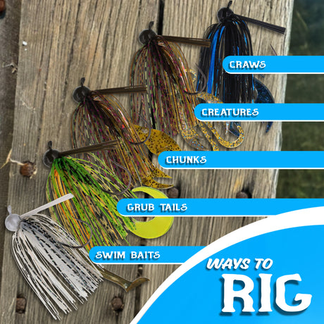 Reaction Tackle Lead Football Jigs 3-Pack - New - Reaction Tackle