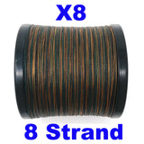 Reaction Tackle X8 Braided Fishing Line - Green Camo 8 Strand - Reaction Tackle