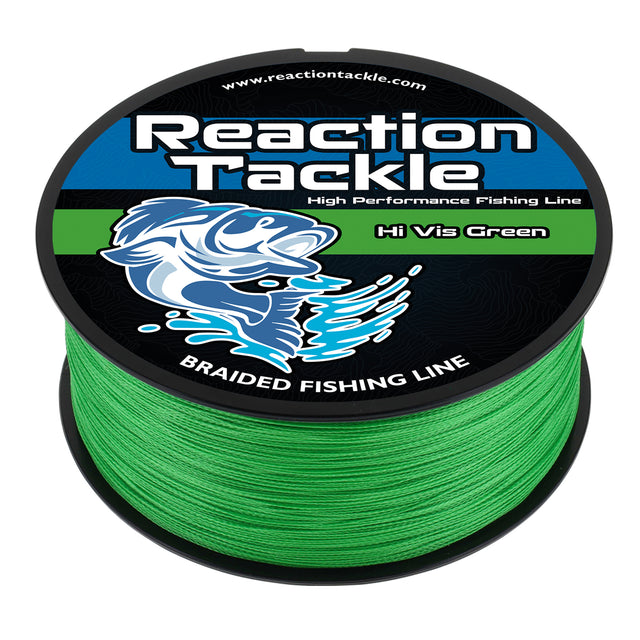 Reaction Tackle Braided Fishing Line - Hi-Vis Green - Reaction Tackle