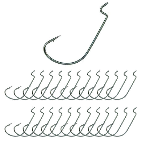 Anzuelos Reaction Tackle Offset EWG Worm Hooks (paquete de 25)