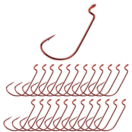 Anzuelos Reaction Tackle Offset EWG Worm Hooks (paquete de 25)