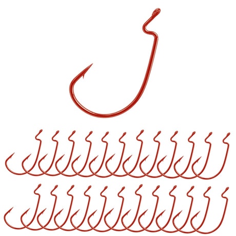 Anzuelos Reaction Tackle Offset EWG Worm Hooks (paquete de 25)