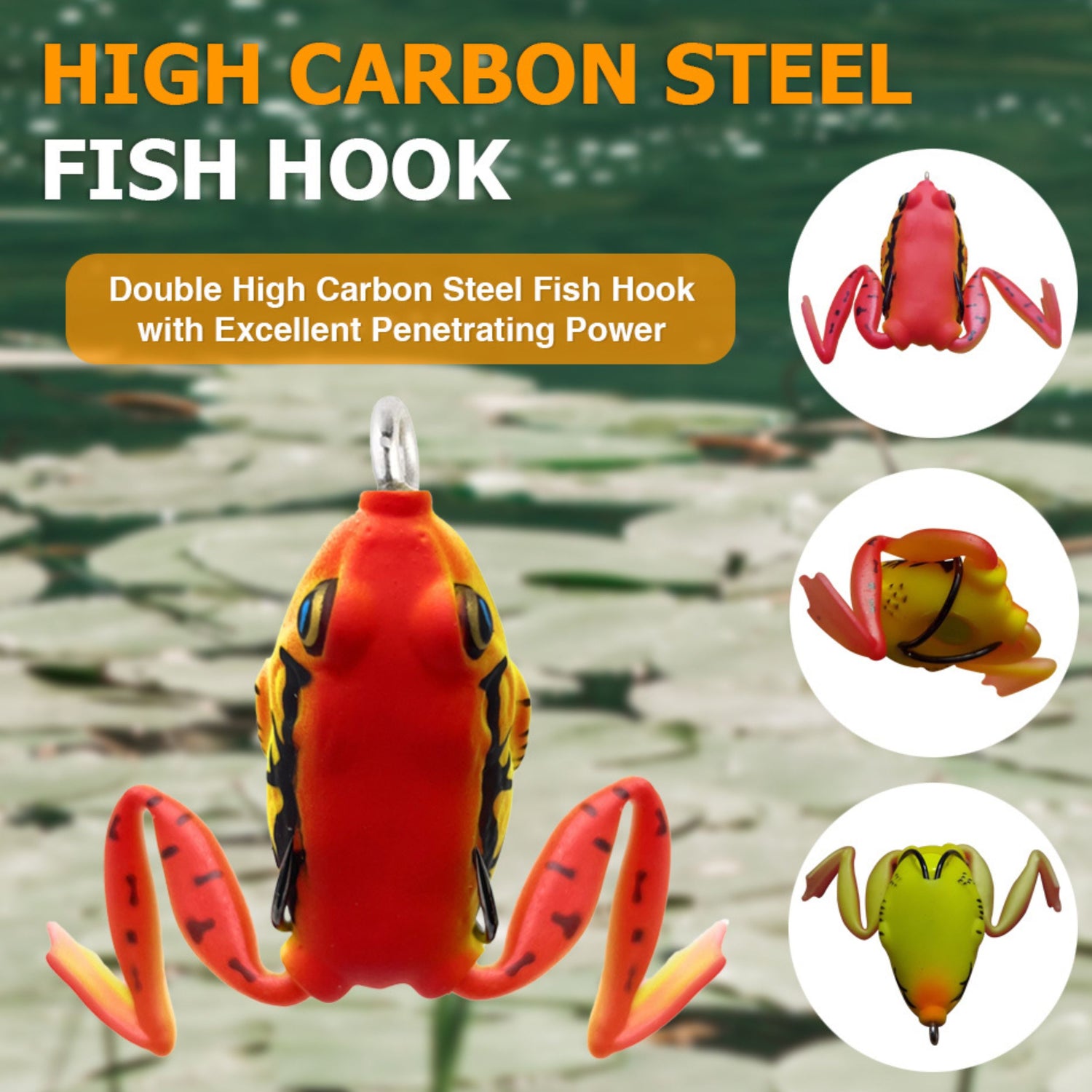 bass hitting a frog lure Reaction Tackle Hollow Body Frogs