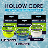 Reaction Tackle Hollow Core - 16 Strand Braided Fishing Line - Reaction Tackle