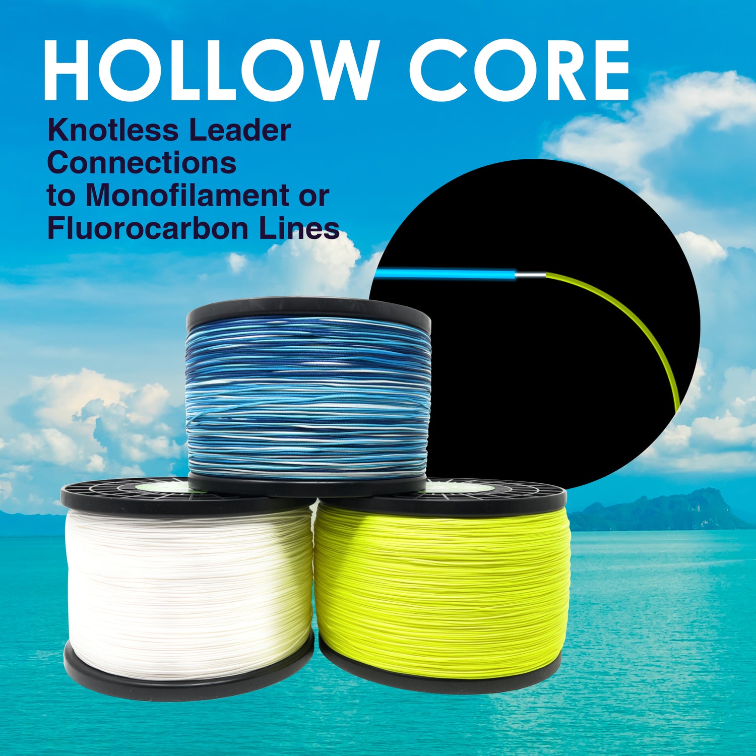 Reaction Tackle Braided Fishing Line 16-Strand Hollow Core | NO FADE, High Strength Reaction Tackle Braided Fishing Line 16-Strand Hollow Core | NO FADE, High Strength
