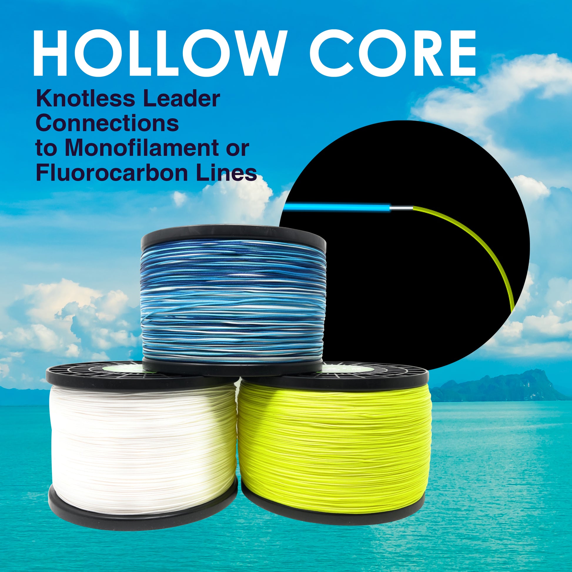 16 Strands Ashconfish 1500M Red Hollow Core PE Multifilament Sea