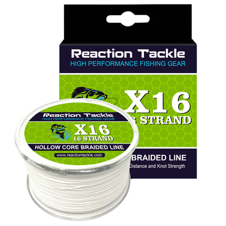 Reaction Tackle Hollow Core - 16 Strand Braided Fishing Line - Reaction Tackle