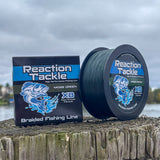 Reaction Tackle X8 Braided Fishing Line - Moss Green 8 Strand - Reaction Tackle