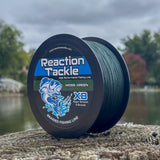 Reaction Tackle X8 Braided Fishing Line - Moss Green 8 Strand - Reaction Tackle
