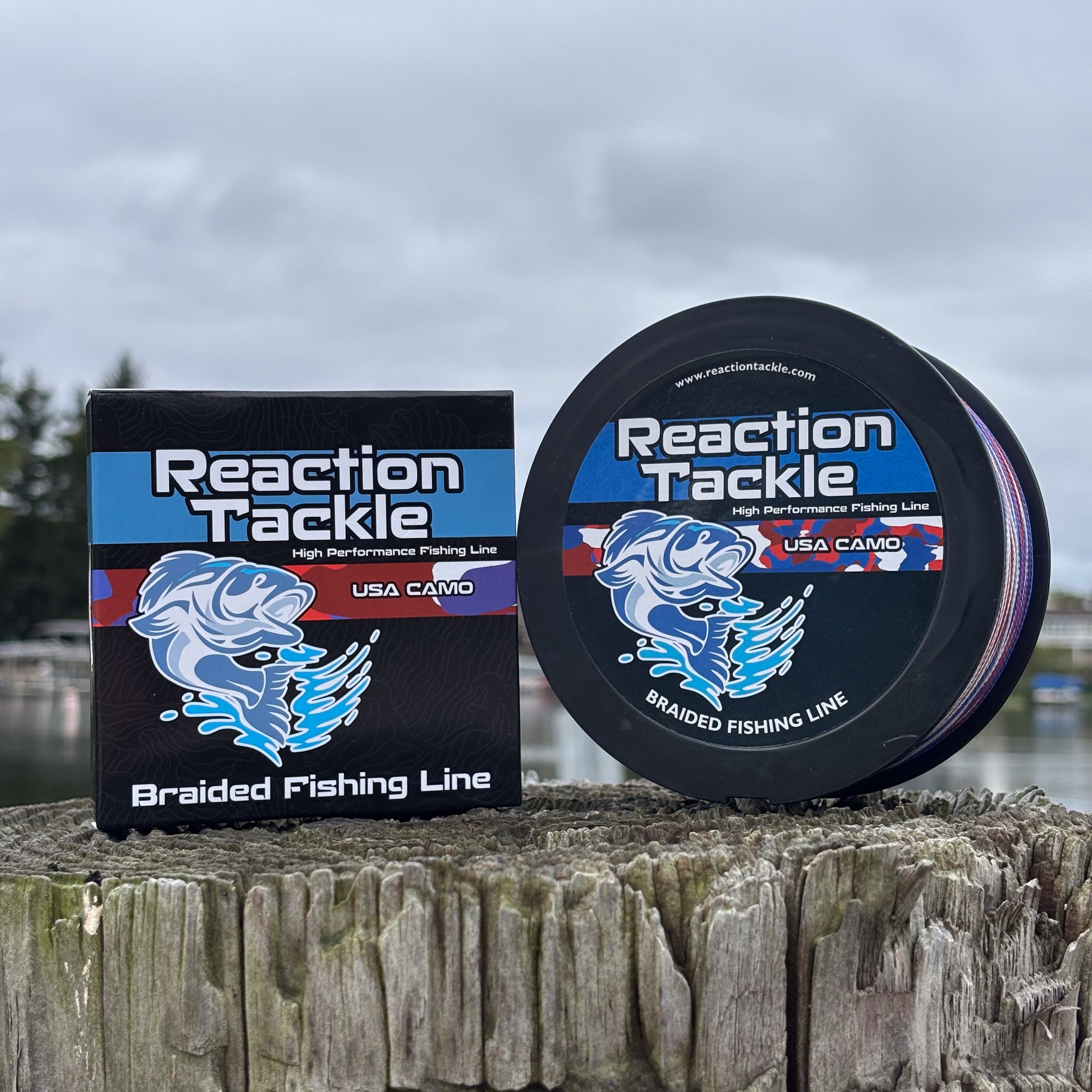 Reaction Tackle Braided Fishing Line - USA Camo - Reaction Tackle