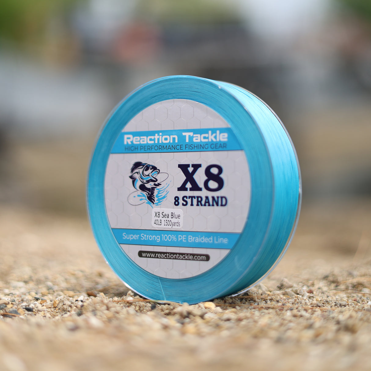 Reaction Tackle X8 Braided Fishing Line - Sea Blue 8 Strand - Reaction Tackle