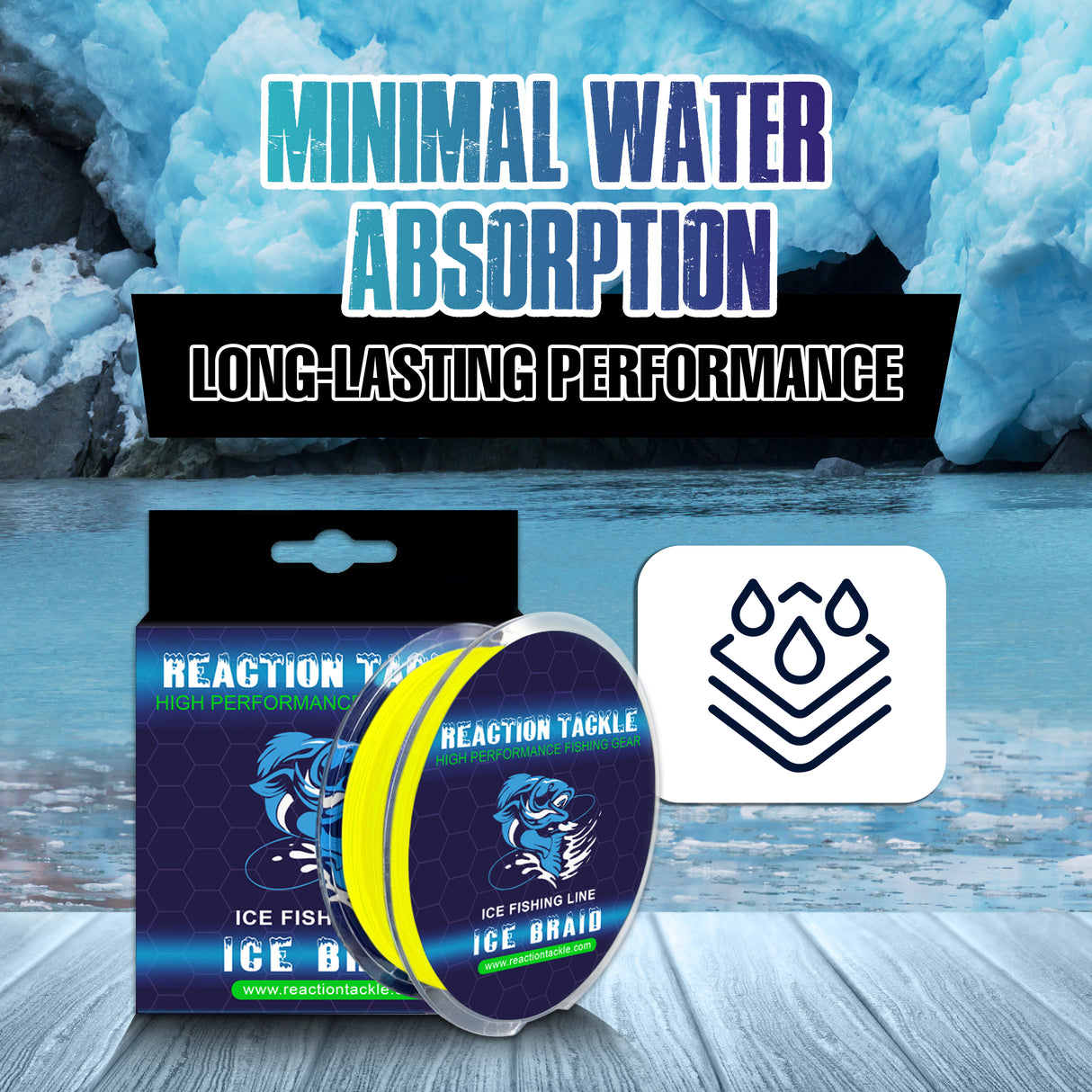 Reaction Tackle Ice Fishing Braided line - 8 Strand - Reaction Tackle