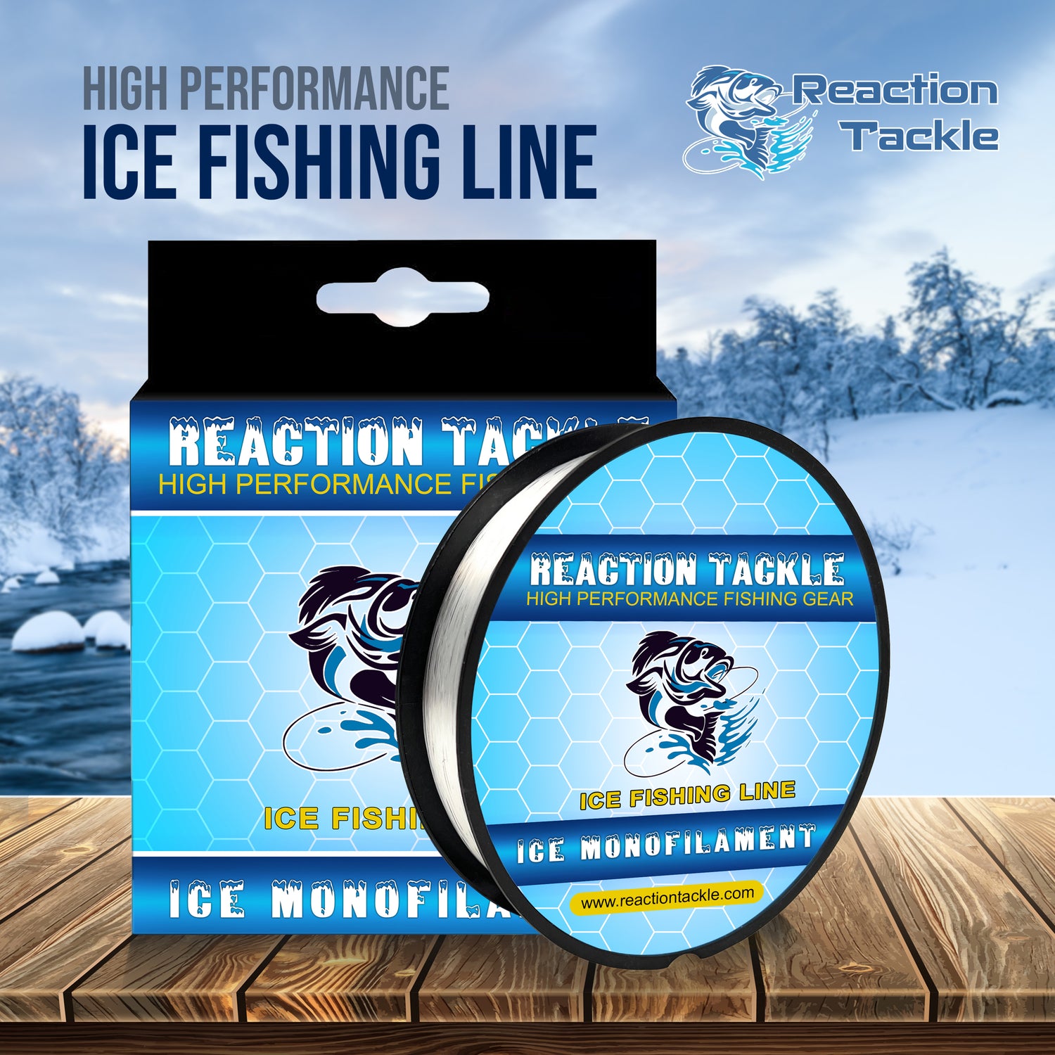 best ice fishing mono line Reaction Tackle ICE Monofilament Fishing Line