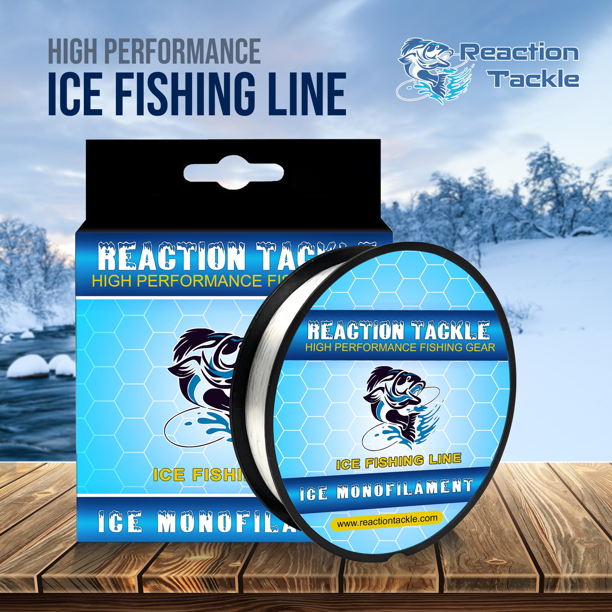 SF X-Strong Monofilament Ice Fishing Line with Spool Mono Line 3/4