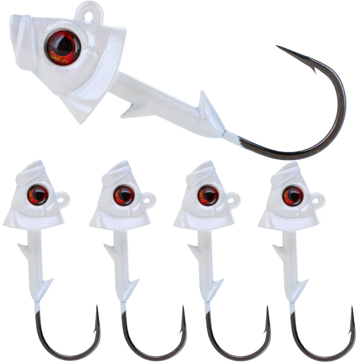 Reaction Tackle Lead Fish Head Jigs - 5-PACK - Reaction Tackle