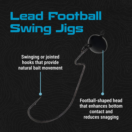 Jigs de fútbol Reaction Tackle Lead Swing - PAQUETE de 5