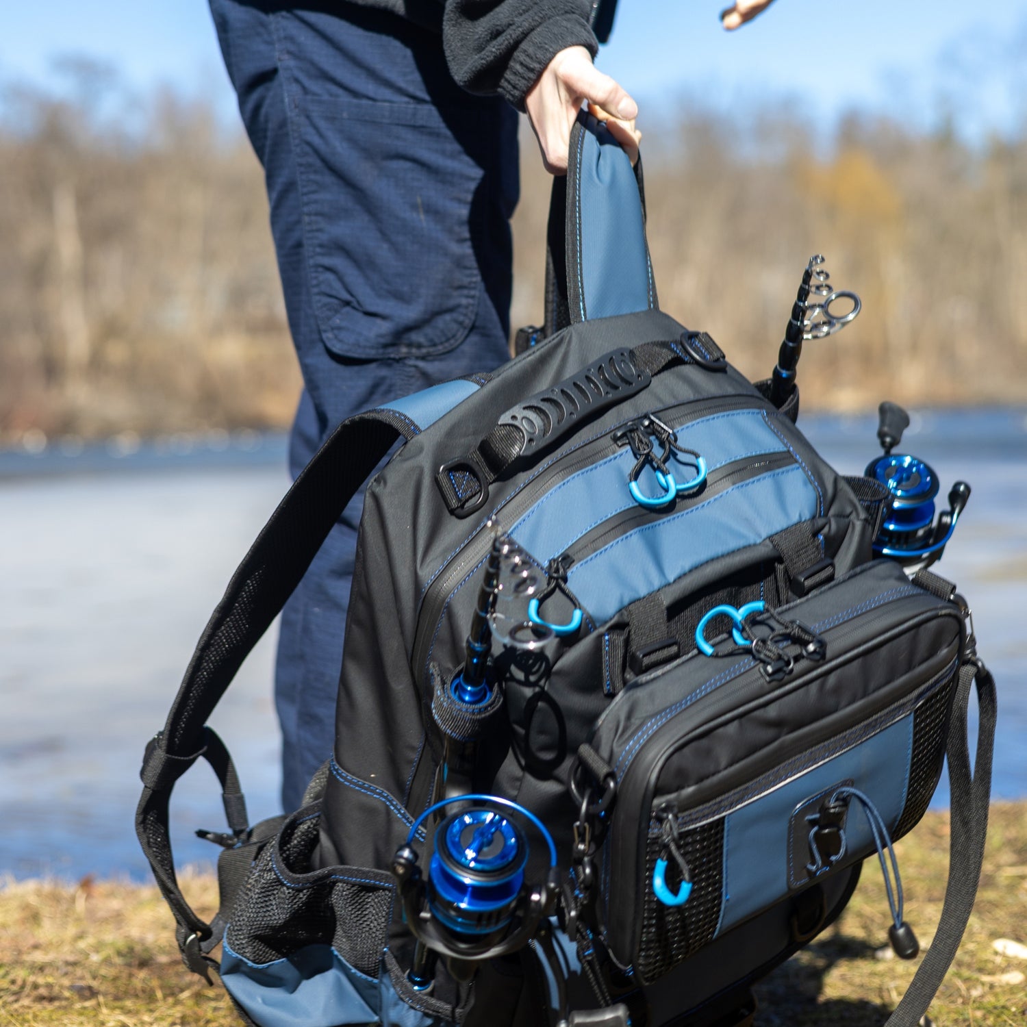 Reaction Tackle Fishing Tackle Backpack with Detachable Bait Binder