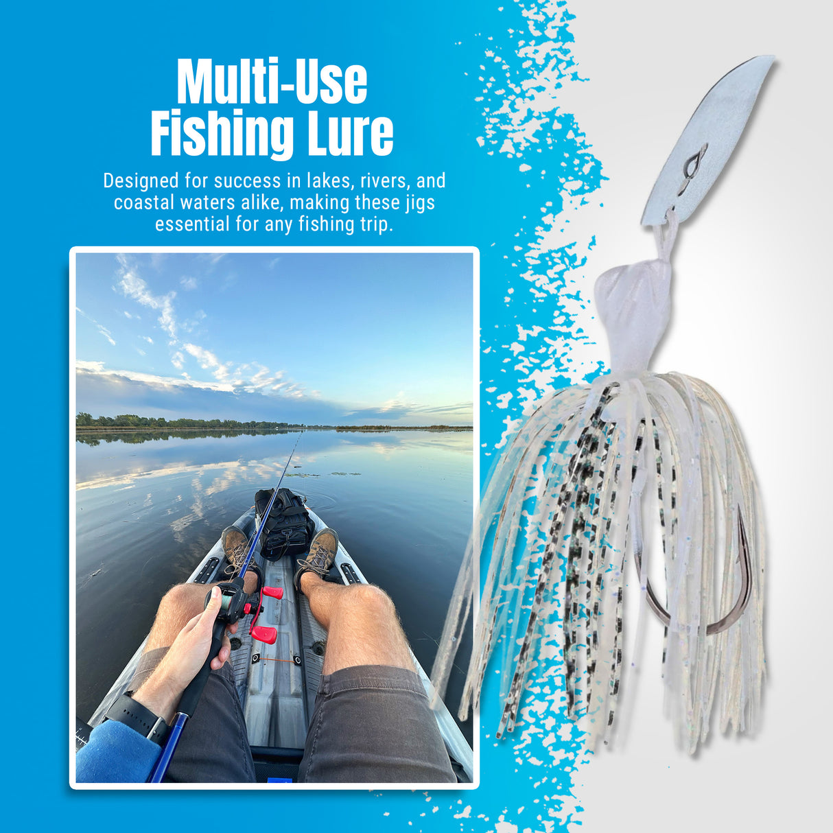 Reaction Tackle Lead Breaker Jigs- 3-Pack; Durable Fishing Jigs for Freshwater & Saltwater - New - Reaction Tackle