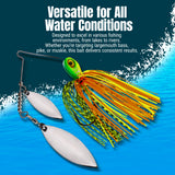 Reaction Tackle Lead Spinnerbait Jigs – 3-Pack, Double Willow Blade - New - Reaction Tackle