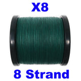 Reaction Tackle X8 Braided Fishing Line - Moss Green 8 Strand - Reaction Tackle