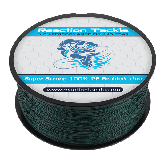 Reaction Tackle Braided Fishing Line - Moss Green - Reaction Tackle