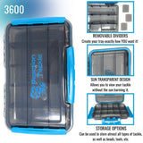 Reaction Tackle Waterproof Tackle Trays - 100% Secure with 3 Clips - Reaction Tackle