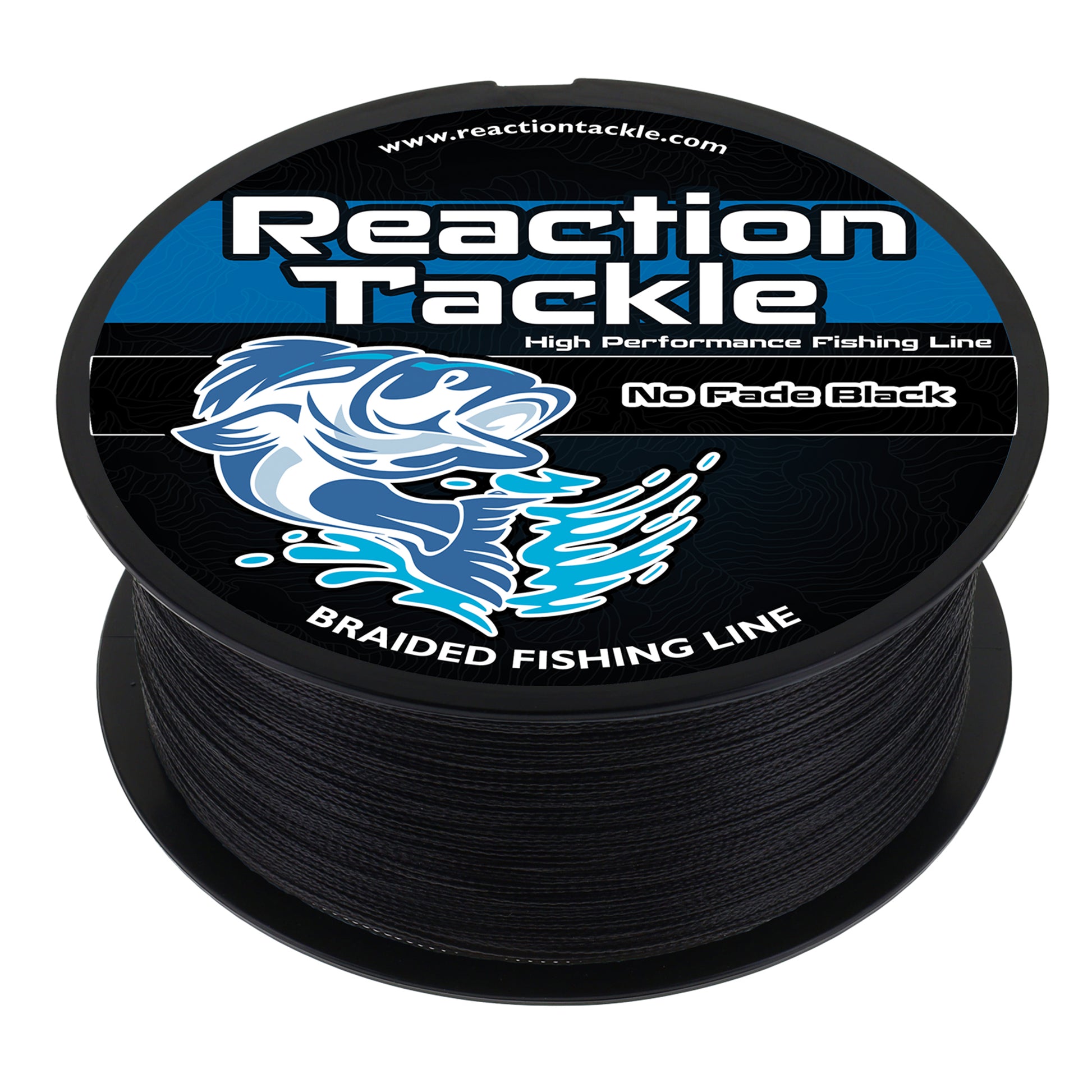 Reaction Tackle Braided Fishing Line NO FADE Black Reaction Tackle