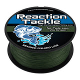 Reaction Tackle Braided Fishing Line - NO FADE Low-Vis Green - Reaction Tackle