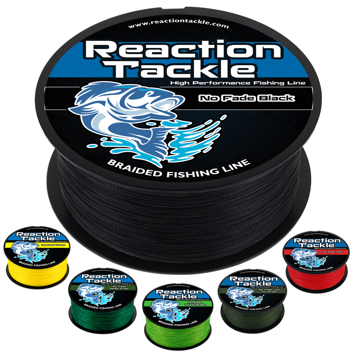 Reaction Tackle NEVER FADE Braided Line — 6 Colors
