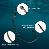 Reaction Tackle Offset EWG Worm Hooks (25-Pack) - Reaction Tackle