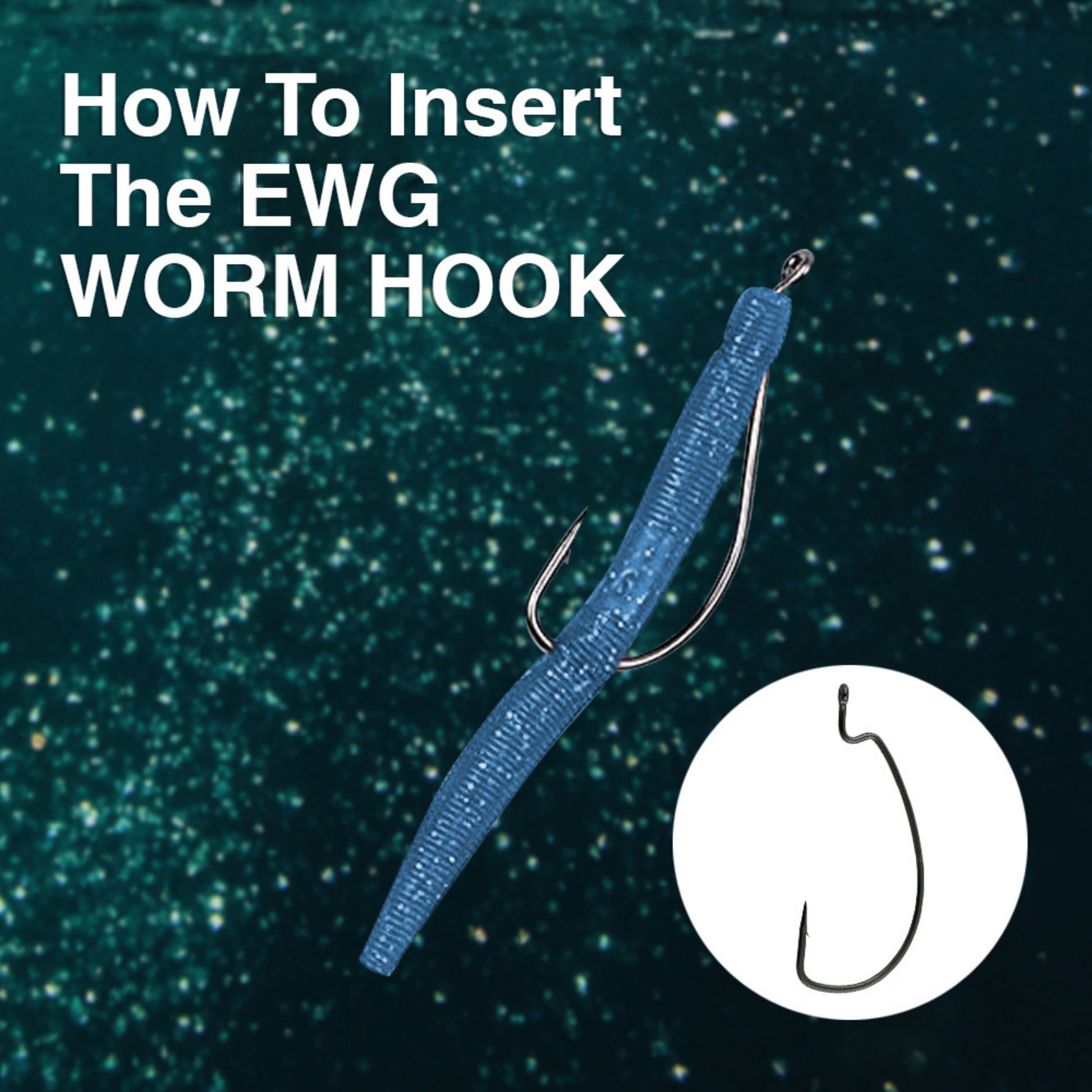 100Pack EWG Worm Hooks Versatile Soft Plastic Hook Freshwater Bass