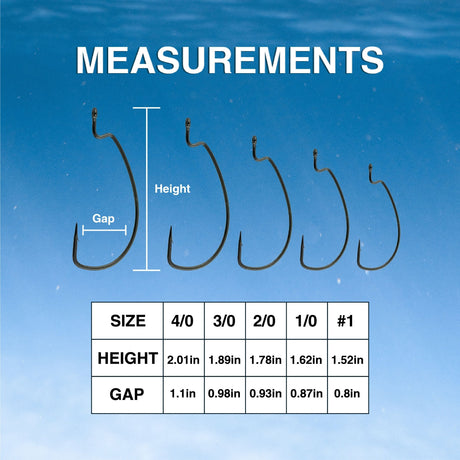 Reaction Tackle Offset EWG Worm Hooks (25-Pack) - Reaction Tackle