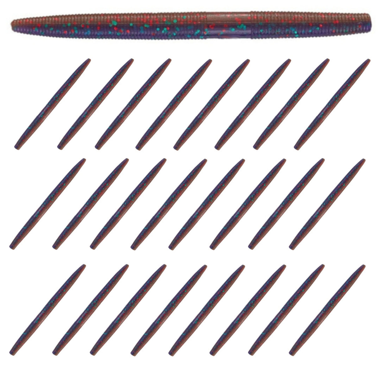 Reaction Tackle Soft Plastic Wacky Worms 5.5in - 24 Pack - Reaction Tackle