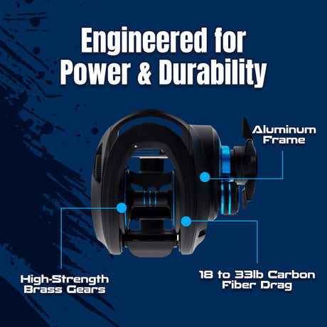 Reaction Tackle Baitcasting Fishing Reel – ProSpin Edition - 6.8:1 Gear Ratio - NEW - Reaction Tackle