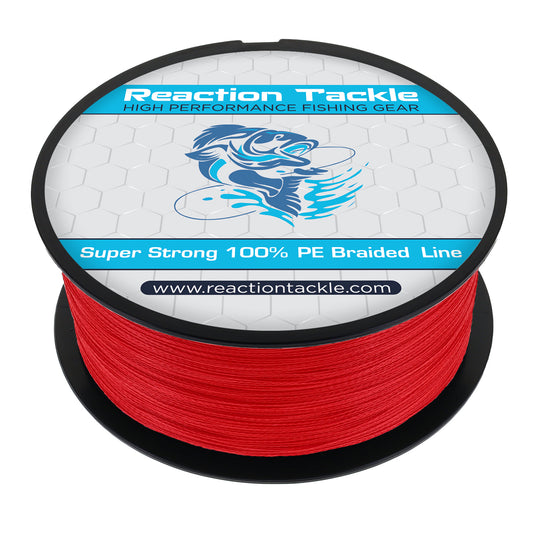 Reaction Tackle Braided Fishing Line - NO FADE Red - Reaction Tackle