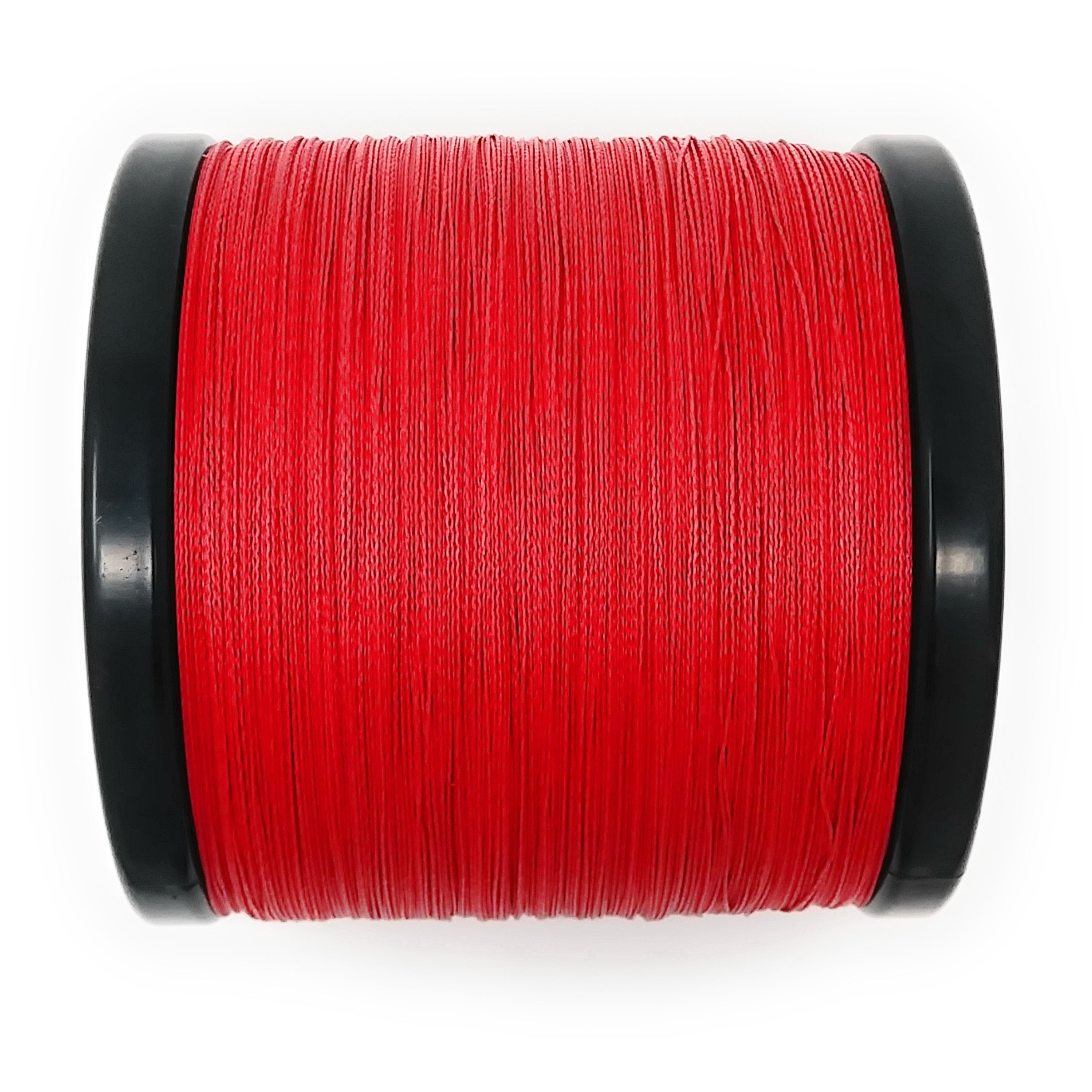 Reaction Tackle Braided Fishing Line- NO FADE Red