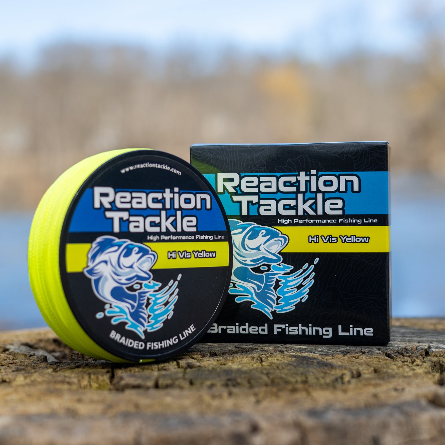 hi vis braided fishing line Reaction Tackle - Hi-Vis Yellow Braided Fishing Line