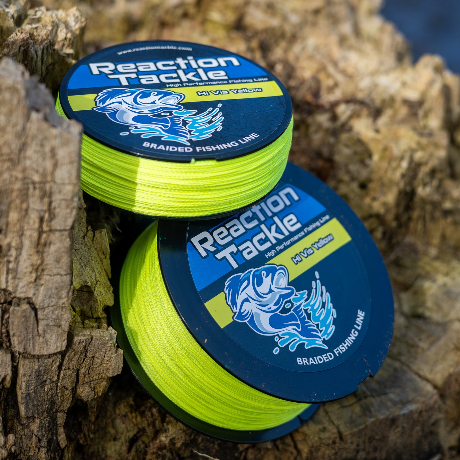 high vis braided fishing line Reaction Tackle - Hi-Vis Yellow Braided Fishing Line