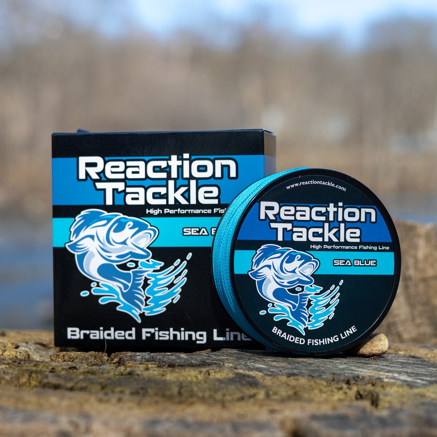 25 lb mon fishing line 360 yards Reaction Tackle - Sea Blue Braided Fishing Line