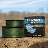 Reaction Tackle Braided Fishing Line - NO FADE Low-Vis Green - image 2