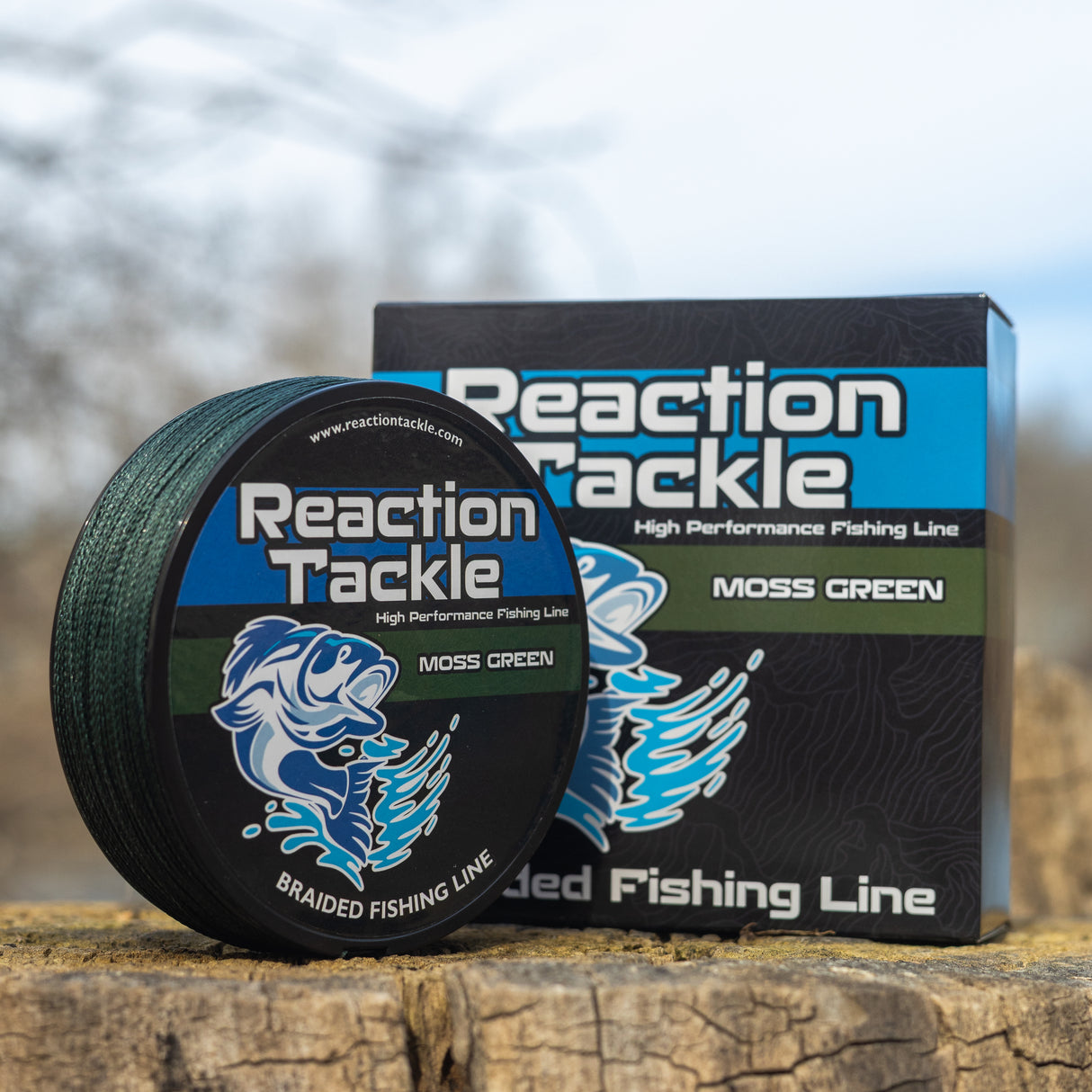 Reaction Tackle Braided Fishing Line - Moss Green - image 5