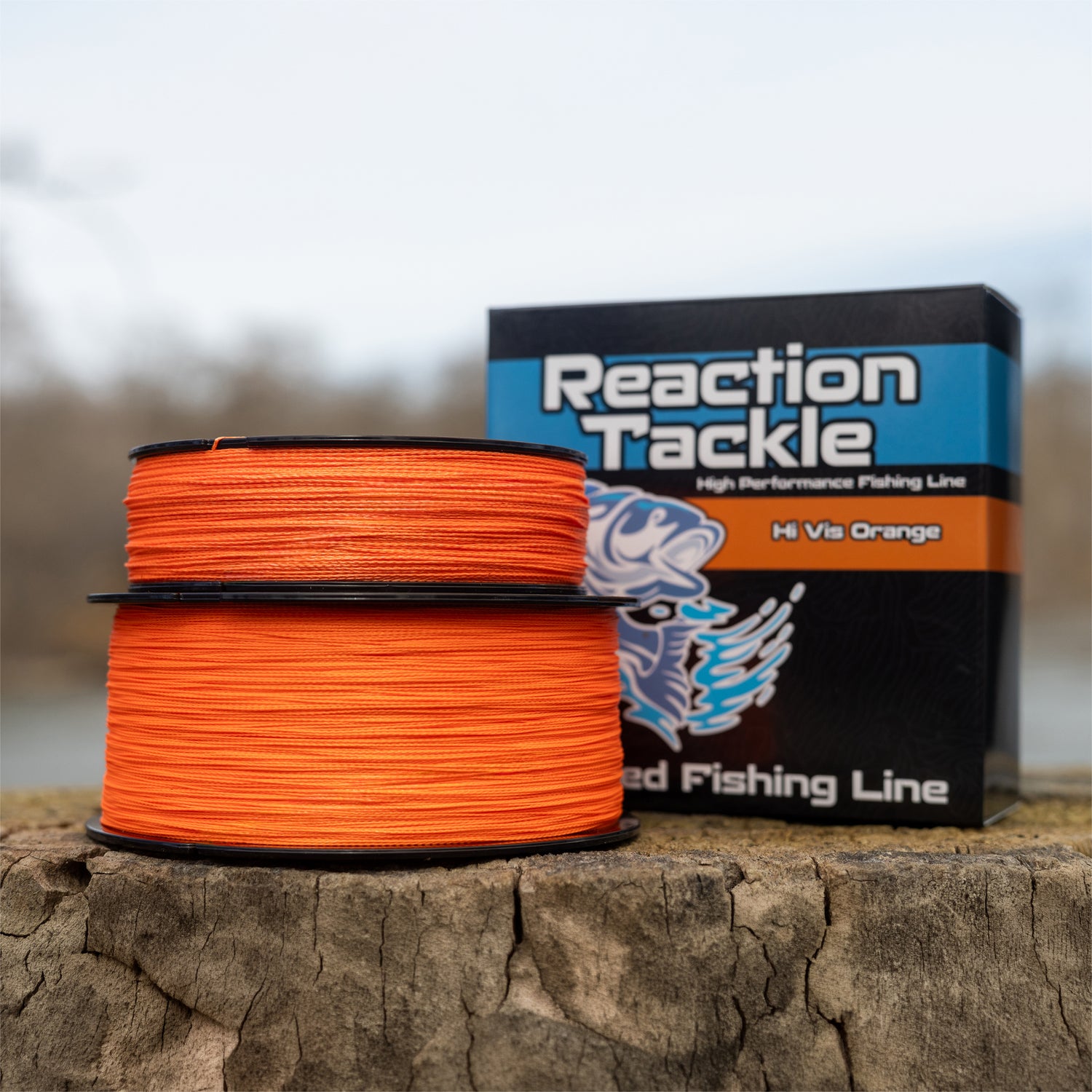 hi vis braided fishing line Reaction Tackle - Hi-Vis Orange Braided Fishing Line