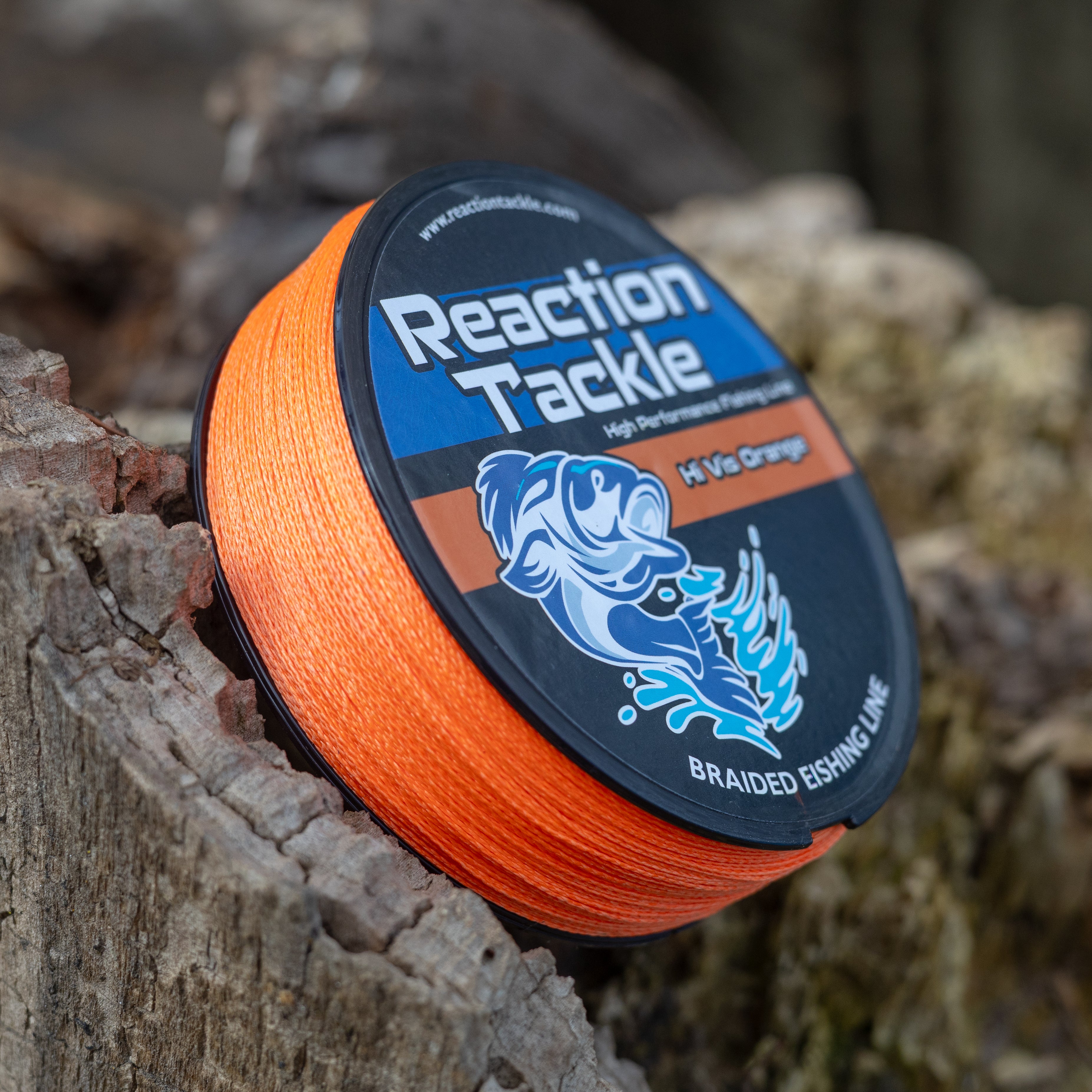 Reaction Tackle - Hi-Vis Orange Braided Fishing Line | NO FADE