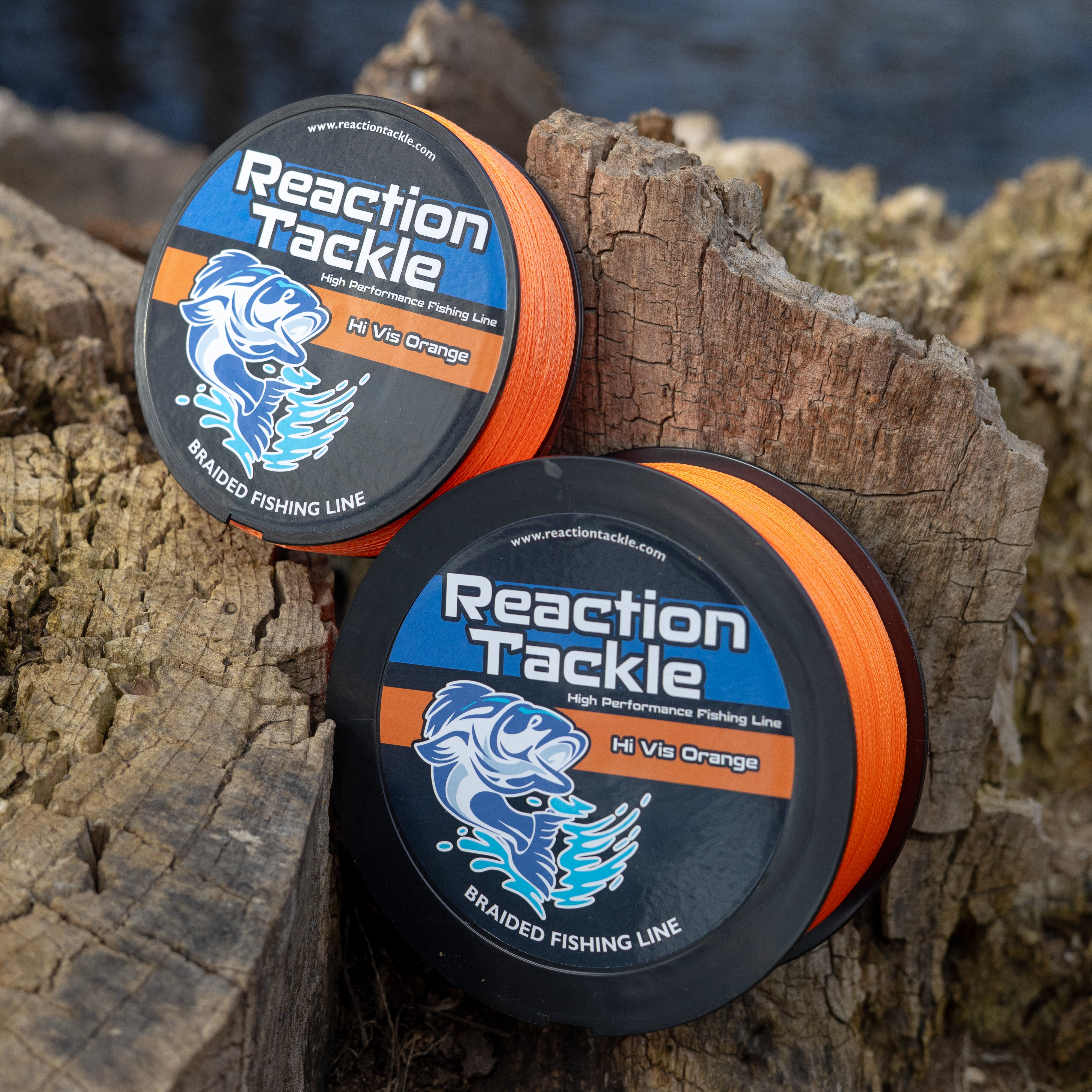 Reaction Tackle - Hi-Vis Orange Braided Fishing Line | NO FADE