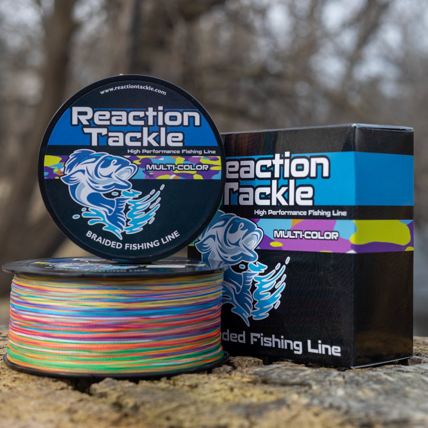 Reaction Tackle - Multi-Color Braided Fishing Line | NO FADE, High Strength Reaction Tackle - Multi-Color Braided Fishing Line | NO FADE, High Strength