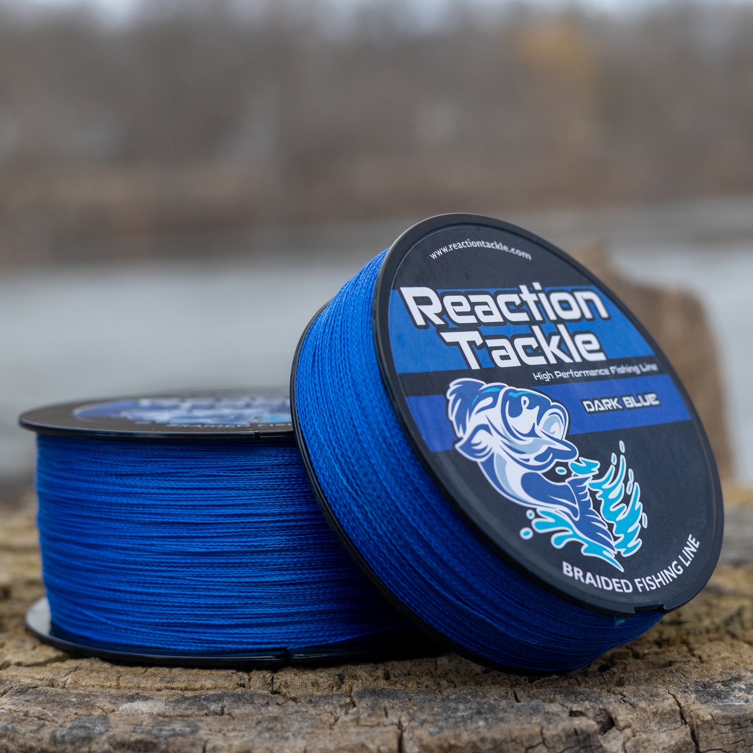 blue braided fishing line Reaction Tackle - Dark Blue Braided Fishing Line