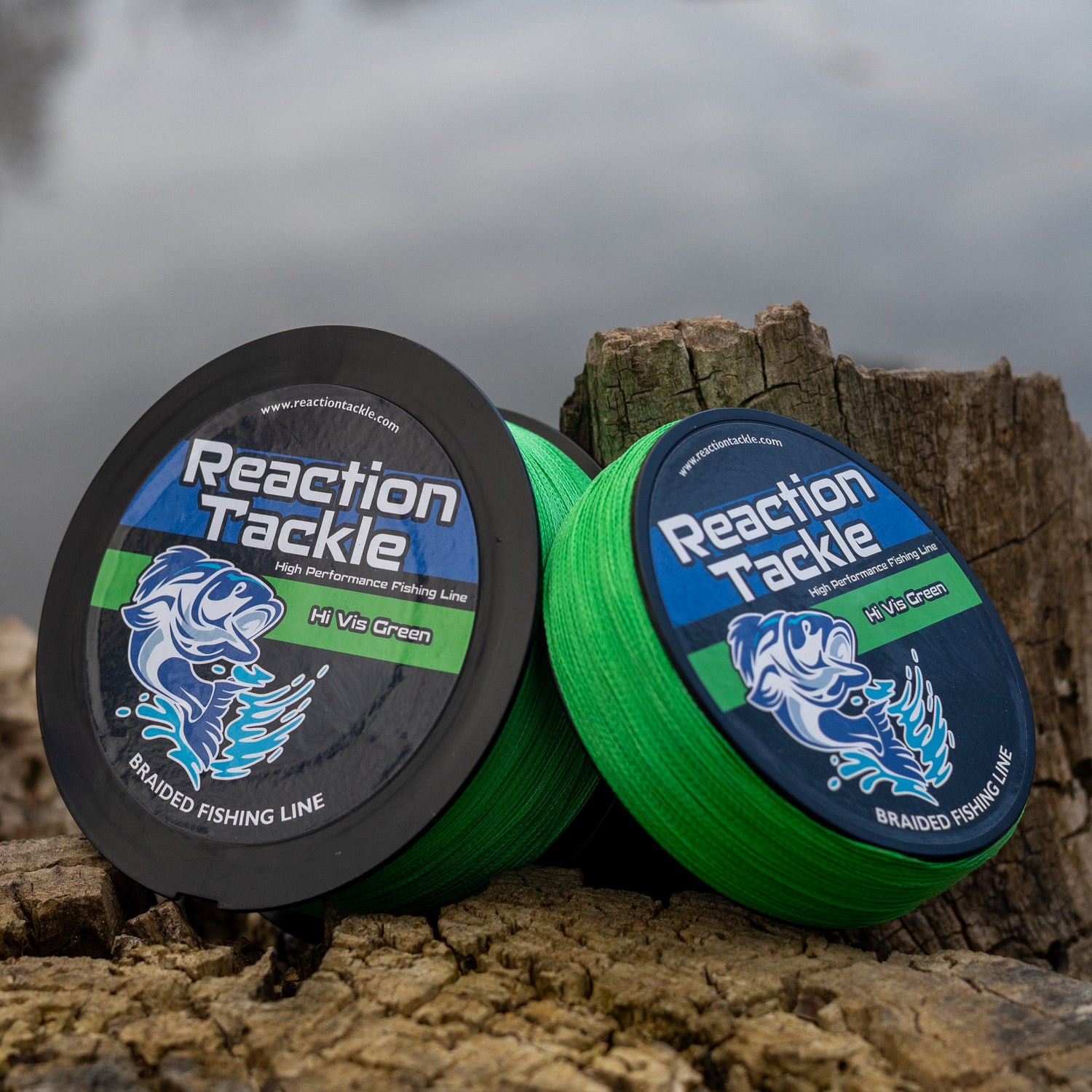 Reaction Tackle - Hi-Vis Green Braided Fishing Line | NO FADE, High Strength Reaction Tackle - Hi-Vis Green Braided Fishing Line | NO FADE, High Strength